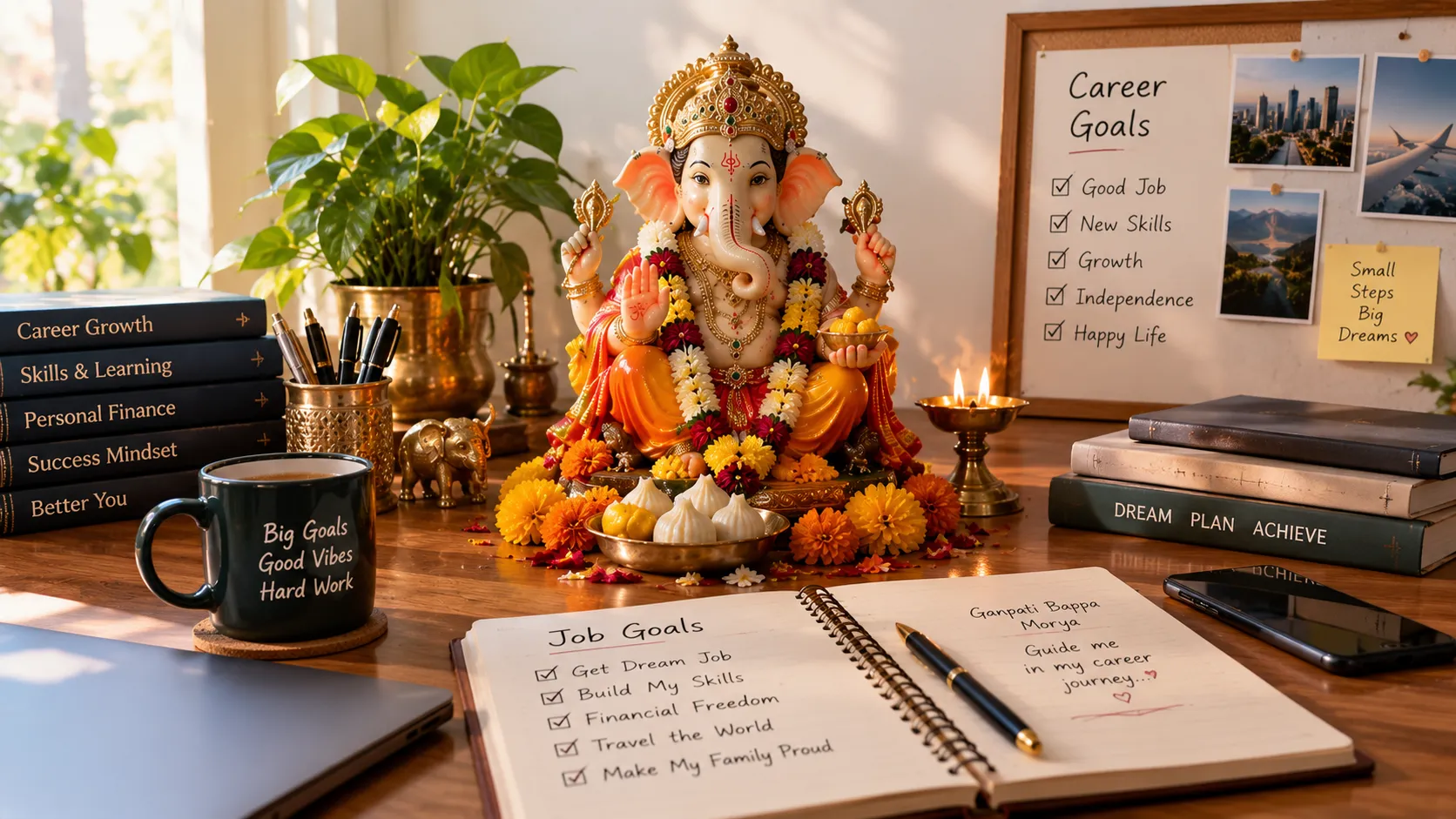 Fresh Durva grass offered to Lord Ganesha