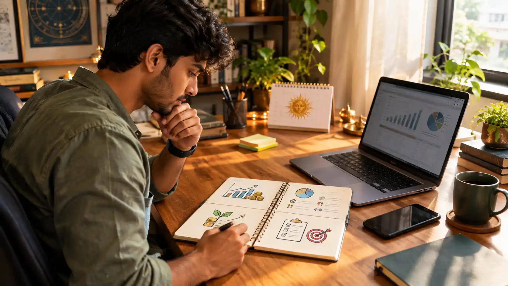 Practical money planning exercise during Surya Gochar 2026
