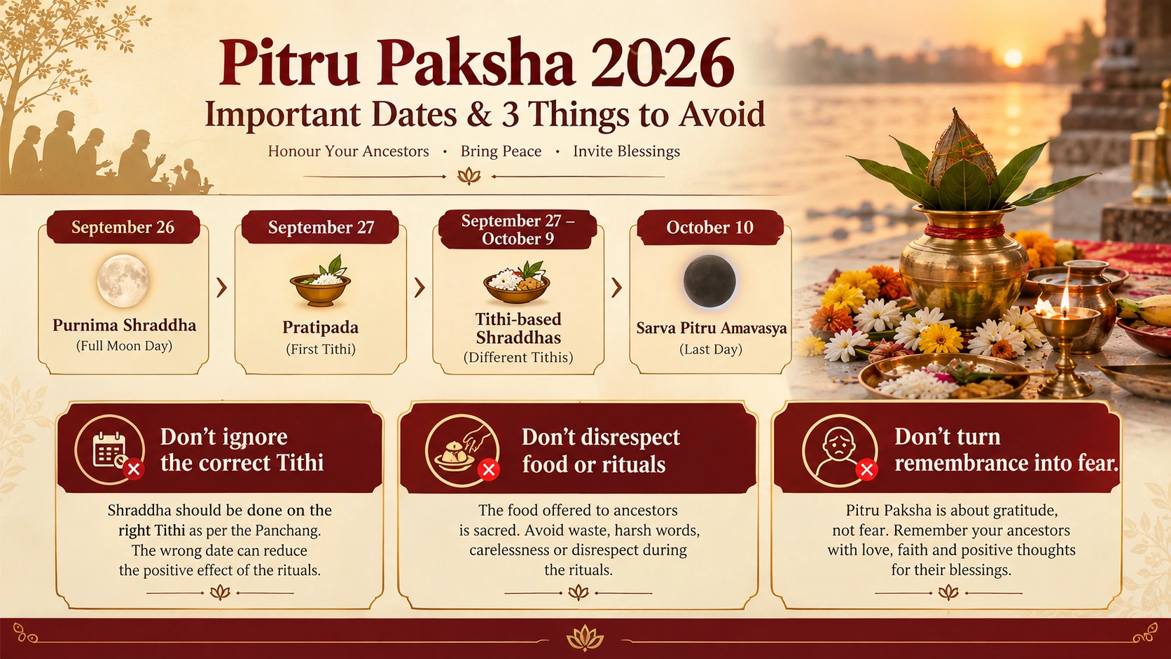 Pitru Paksha 2026: Important Dates & 3 Things to Avoid