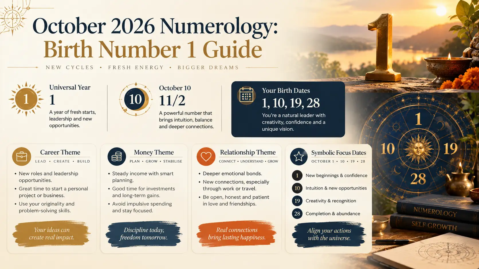 October 2026 Numerology: Birth Number 1 Guide
