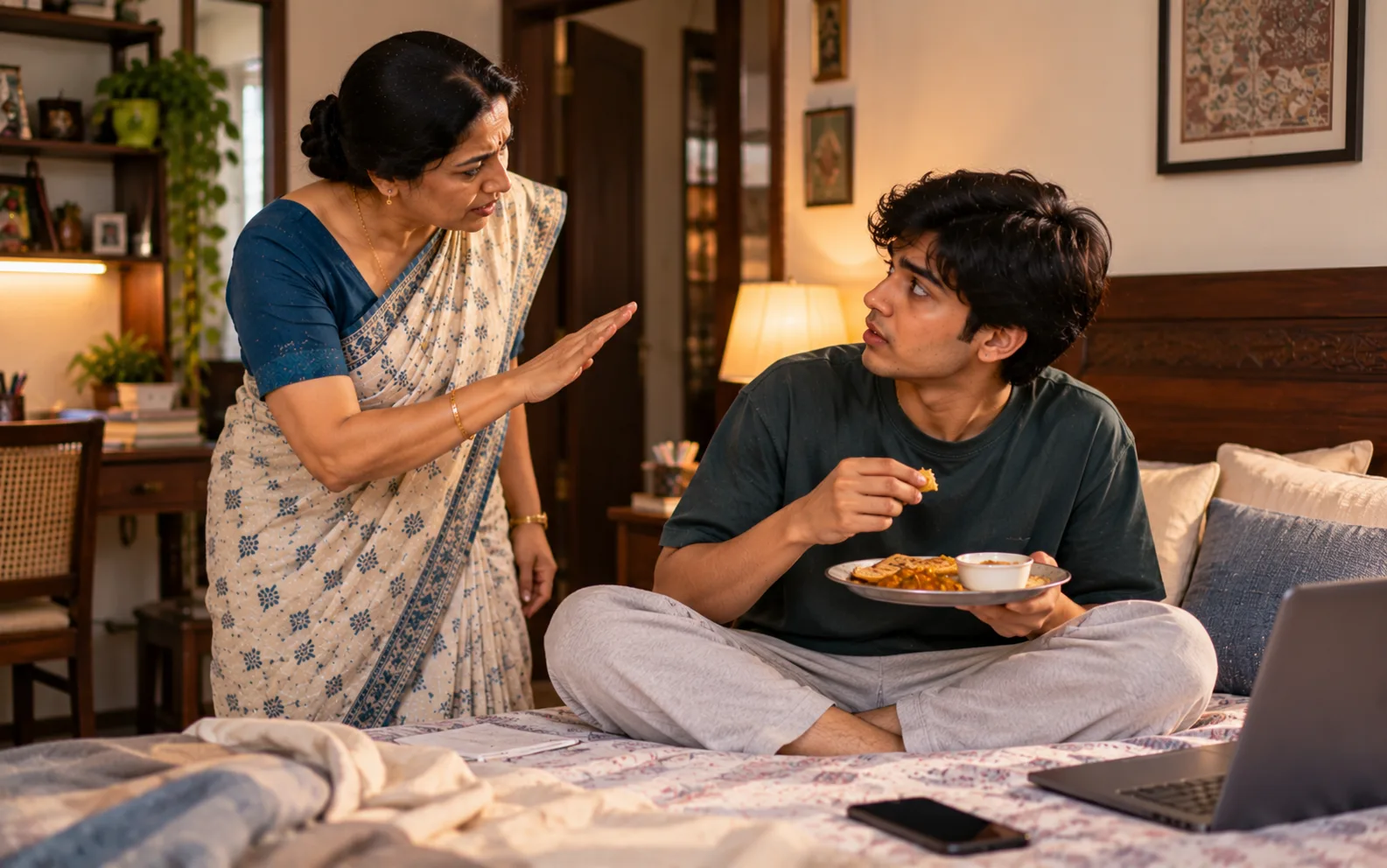 Why Were We Told Not to Eat While Sitting on the Bed? The Indian Tradition Explained